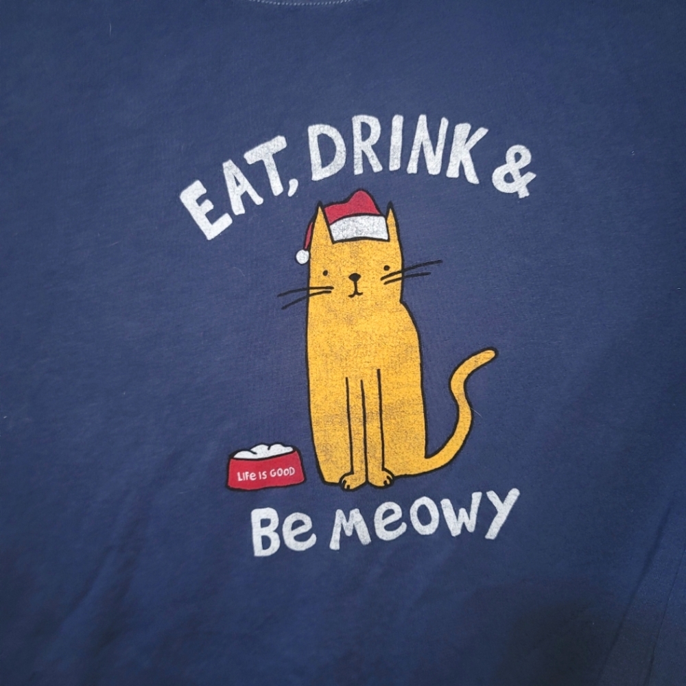 Life is Good Eat Drink and Be Meowy shirt